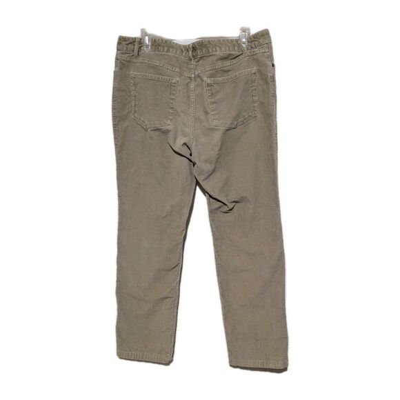 J. Jill Women 14 Khaki Authentic Below Waist Straight Leg Corduroy Jeans Pants - Picture 3 of 7